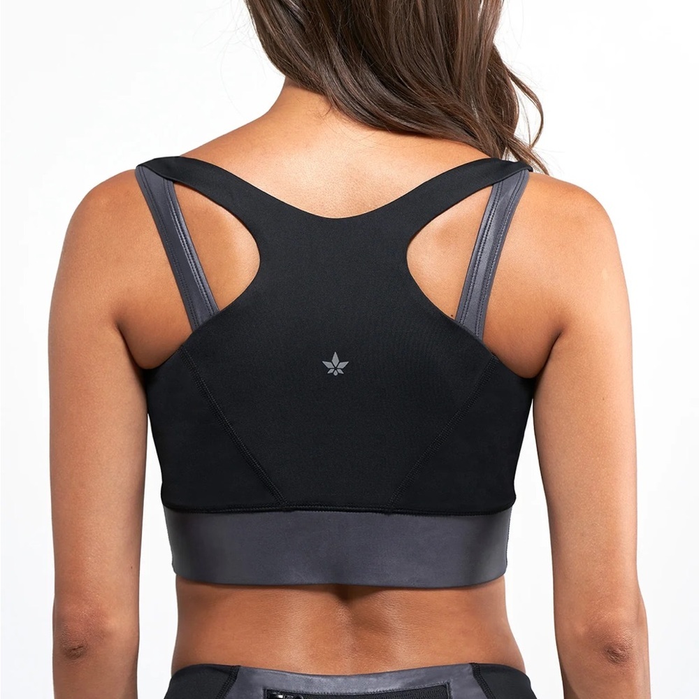 Acabada Active Lafayette‎ Cut Out Sports Bra Gunmetal Racerback Black - Picture 6 of 6